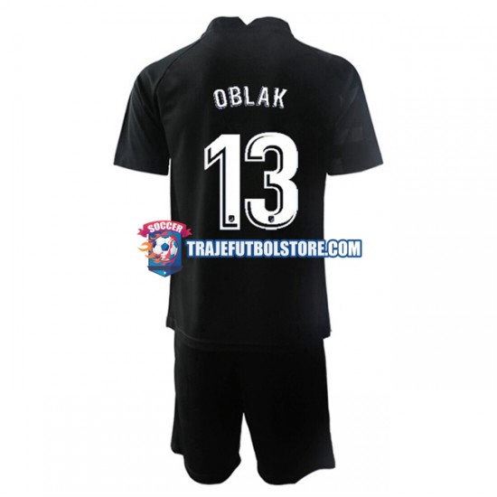Camiseta 2ª Atlético Madrid Jan Oblak 13 Portero Niño 2021-2022 Manga Corta
