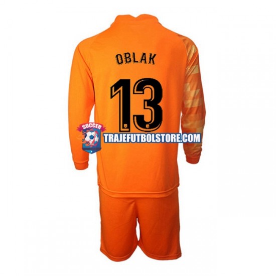 Camiseta 1ª Atlético Madrid Jan Oblak 13 Portero Niño 2021-2022 ML