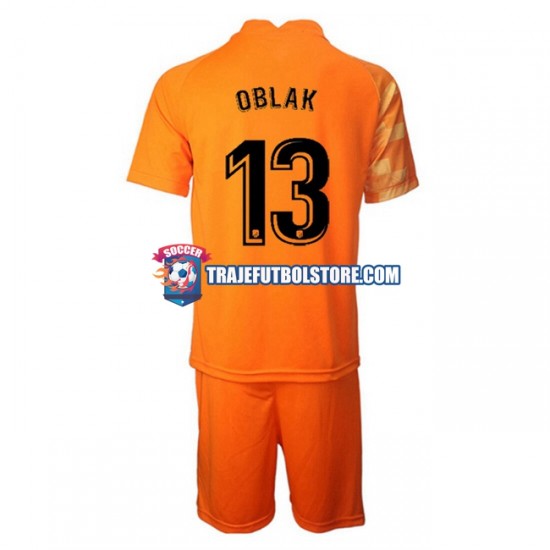 Camiseta 1ª Atlético Madrid Jan Oblak 13 Portero Niño 2021-2022 Manga Corta
