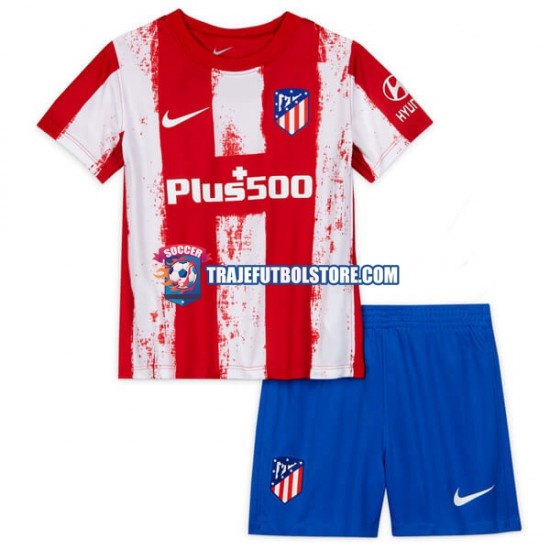 Camiseta 1ª Atlético Madrid Niño 2021-2022 Manga Corta