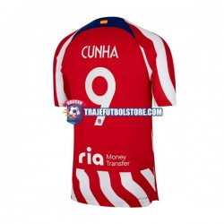 Camiseta 1ª Atlético Madrid Matheus Cunha 9 Hombre 2022-2023 Manga Corta