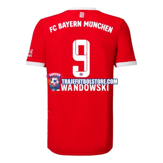 Camiseta 1ª Bayern de Múnich Lewandowski 9 Hombre 2022-2023 Manga Corta