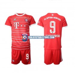 Camiseta 1ª Bayern de Múnich Lewandowski 9 Niño 2022-2023 Manga Corta