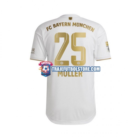 Camiseta 2ª Bayern de Múnich Thomas Muller 25 Hombre 2022-2023 Manga Corta
