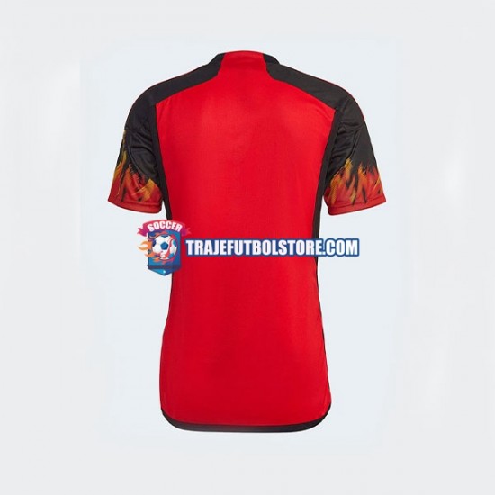 Camiseta 1ª Bélgica Hombre Copa Mundial 2022 Manga Corta