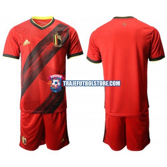 Camiseta 1ª Bélgica Euro 2020 Niño Manga Corta
