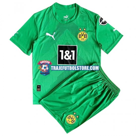 Camiseta 2ª Borussia Dortmund Portero Niño 2022-2023 Manga Corta