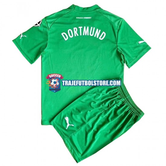 Camiseta 2ª Borussia Dortmund Portero Niño 2022-2023 Manga Corta