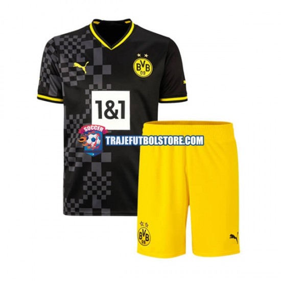 Camiseta 2ª Borussia Dortmund Niño 2022-2023 Manga Corta