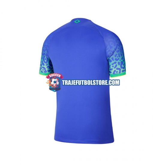 Camiseta 2ª Brasil Hombre Copa Mundial 2022 Manga Corta