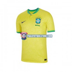 Camiseta 1ª Brasil Hombre Copa Mundial 2022 Manga Corta