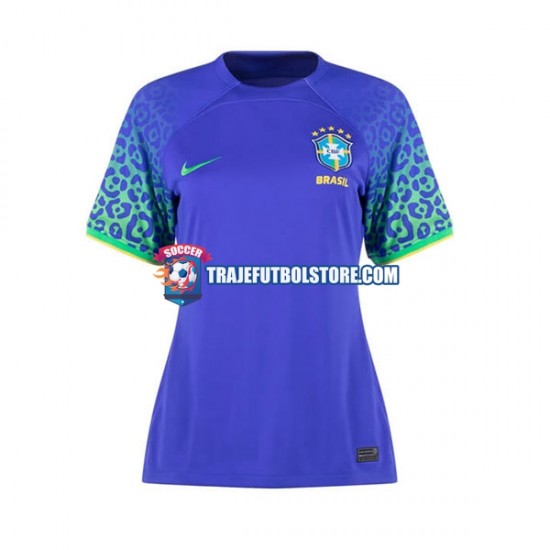 Camiseta 2ª Brasil Mujer Copa Mundial 2022 Manga Corta