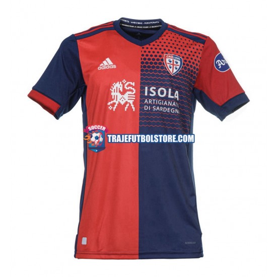 Camiseta 1ª Cagliari Hombre 2021-2022 Manga Corta