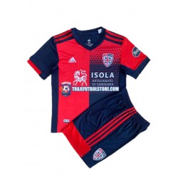 Camiseta 1ª Cagliari Niño 2021-2022 Manga Corta