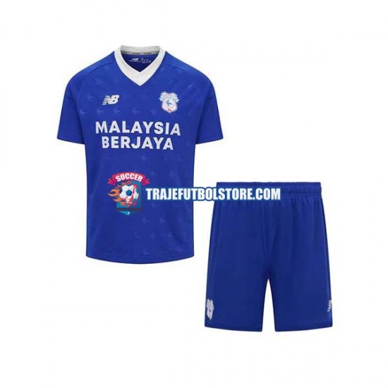 Camiseta 1ª Cardiff City Niño 2022-2023 Manga Corta