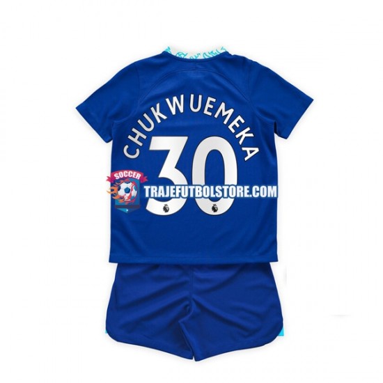 Camiseta 1ª Chelsea Chukwuemeka 30 Niño 2022-2023 Manga Corta