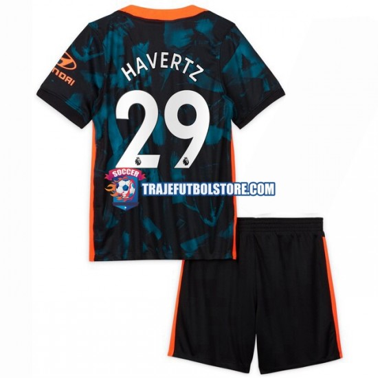 Camiseta 3ª Chelsea Kai Havertz 29 Niño 2021-2022 Manga Corta