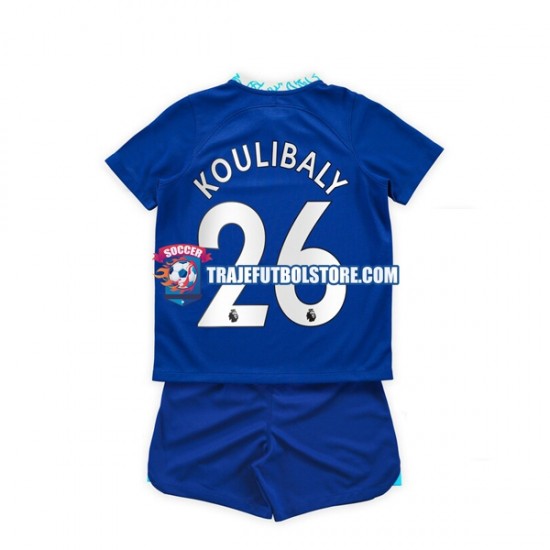 Camiseta 1ª Chelsea Kalidou Koulibaly 26 Niño 2022-2023 Manga Corta