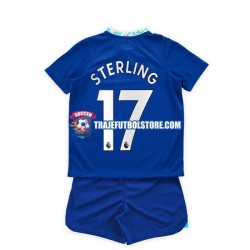 Camiseta 1ª Chelsea Raheem Sterling 17 Niño 2022-2023 Manga Corta