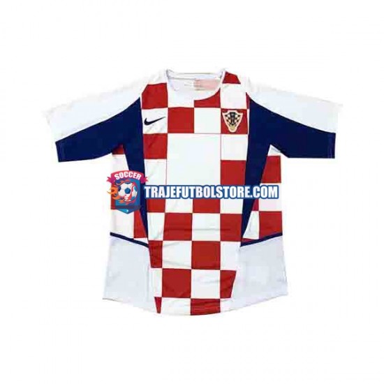 Camiseta 1ª Croacia Hombre 2002 Manga Corta