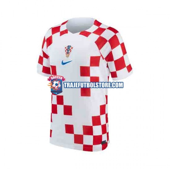 Camiseta 1ª Croacia Hombre Copa Mundial 2022 Manga Corta
