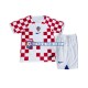 Camiseta 1ª Croacia Niño Copa Mundial 2022 Manga Corta