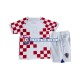 Camiseta 1ª Croacia Niño Copa Mundial 2022 Manga Corta