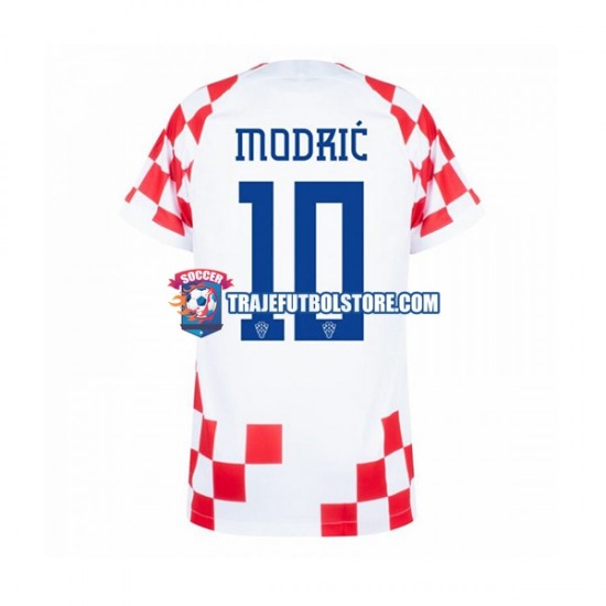 Camiseta 1ª Croacia Modrić 10 Hombre Copa Mundial 2022 Manga Corta