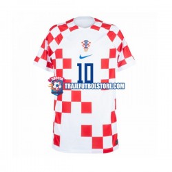 Camiseta 1ª Croacia Modrić 10 Hombre Copa Mundial 2022 Manga Corta