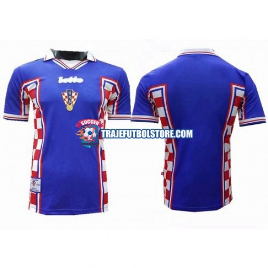 Camiseta 2ª Croacia Retro Hombre 1998 Manga Corta