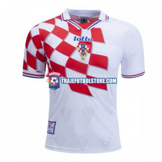 Camiseta 1ª Croacia Retro Hombre 1998 Manga Corta
