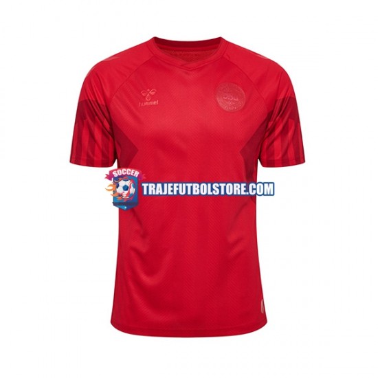 Camiseta 1ª Dinamarca Hombre Copa Mundial 2022 Manga Corta