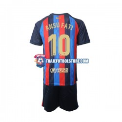 Camiseta 1ª FC Barcelona Ansu Fati 10 Niño 2022-2023 Manga Corta