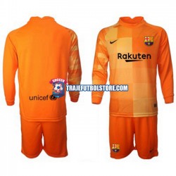 Camiseta 1ª FC Barcelona Portero Niño 2021-2022 ML