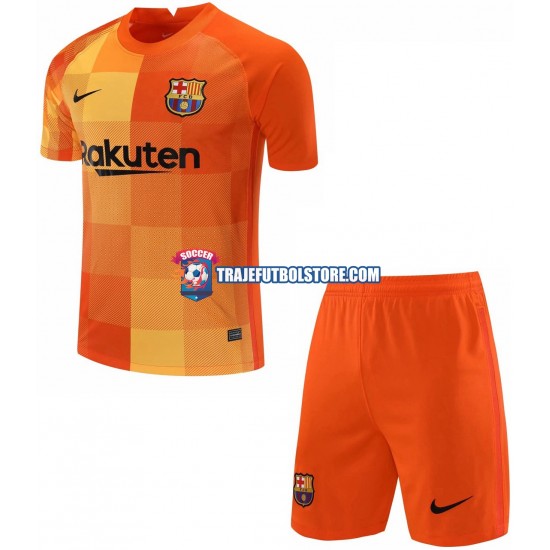 Camiseta 1ª FC Barcelona Portero Niño 2021-2022 Manga Corta