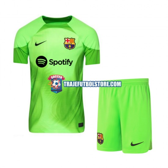 Camiseta 1ª FC Barcelona Portero Niño 2022-2023 Manga Corta