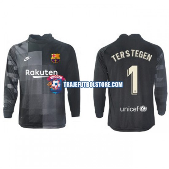Camiseta 2ª FC Barcelona Ter Stegen 1 Portero Hombre 2021-2022 ML