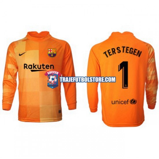 Camiseta 1ª FC Barcelona Ter Stegen 1 Portero Hombre 2021-2022 ML
