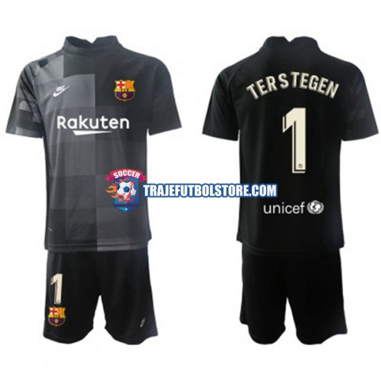 Camiseta 2ª FC Barcelona Ter Stegen 1 Portero Niño 2021-2022 Manga Corta