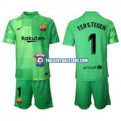Camiseta 3ª FC Barcelona Ter Stegen 1 Portero Niño 2021-2022 Manga Corta