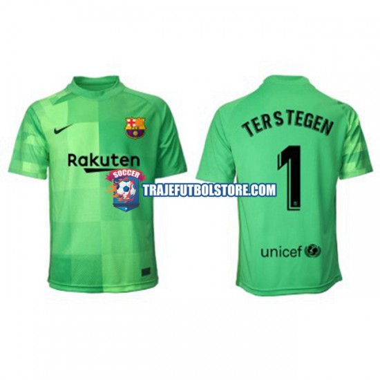 Camiseta 3ª FC Barcelona Ter Stegen 1 Portero Hombre 2021-2022 Manga Corta