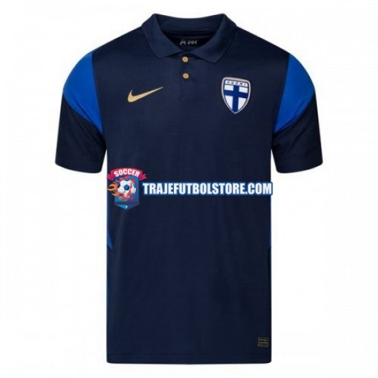Camiseta 2ª Finlandia Euro 2020 Hombre Manga Corta