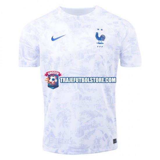 Camiseta 2ª Francia Hombre Copa Mundial 2022 Manga Corta