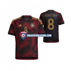 Camiseta 2ª Alemania Leon Goretzka 8 Hombre Copa Mundial 2022 Manga Corta