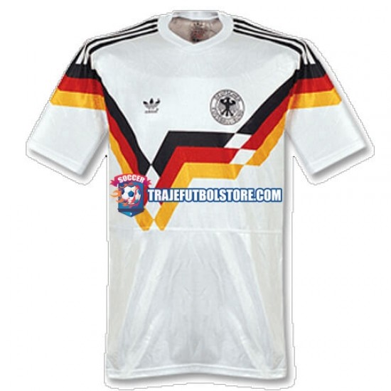 Camiseta 1ª Alemania 1990 Retro Hombre Manga Corta