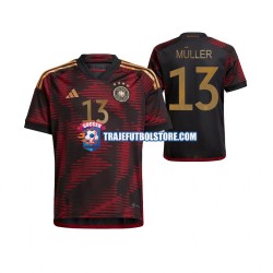 Camiseta 2ª Alemania Thomas Muller 13 Hombre Copa Mundial 2022 Manga Corta