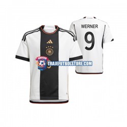 Camiseta 1ª Alemania Timo Werner 9 Hombre Copa Mundial 2022 Manga Corta