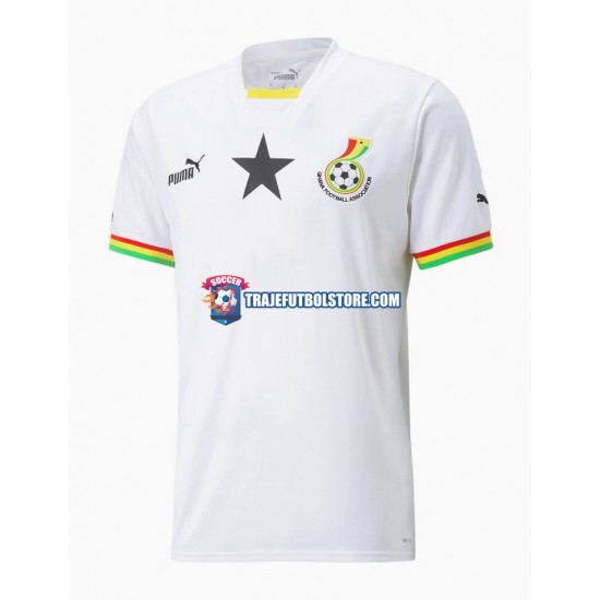 Camiseta 1ª Ghana Hombre Copa Mundial 2022 Manga Corta