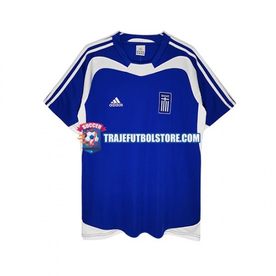 Camiseta 2ª Grecia Retro Hombre 2004 Manga Corta