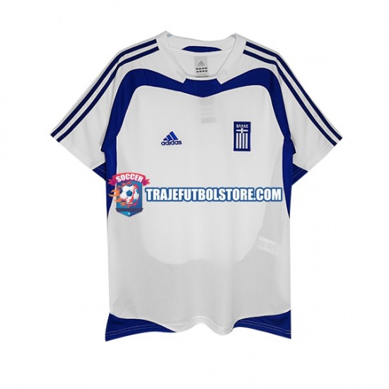 Camiseta 1ª Grecia Retro Hombre 2004 Manga Corta